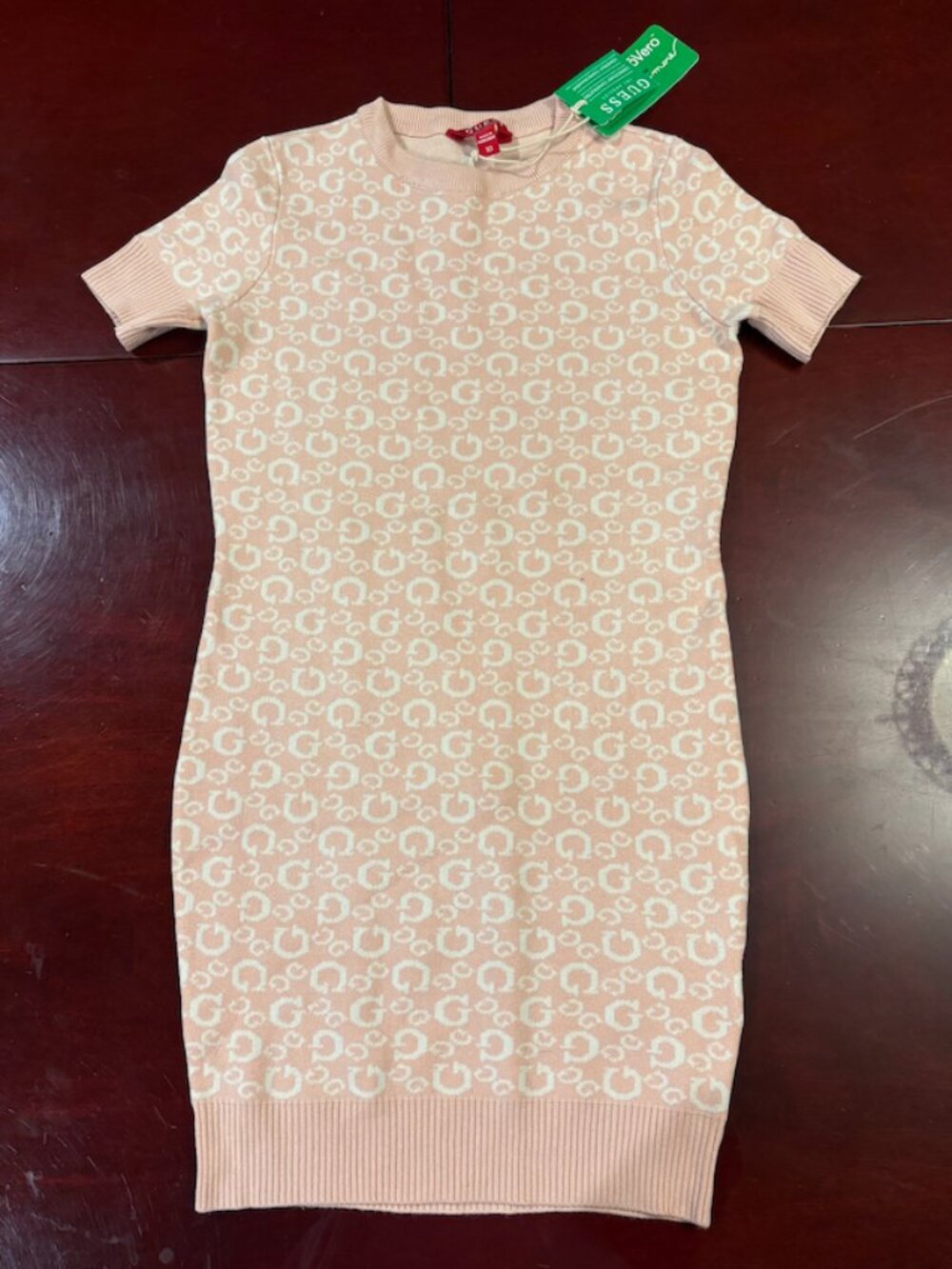 Guess kids light pink and white logo dress *NWT